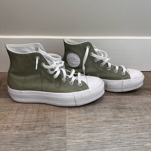 Women’s Customized Green Converse